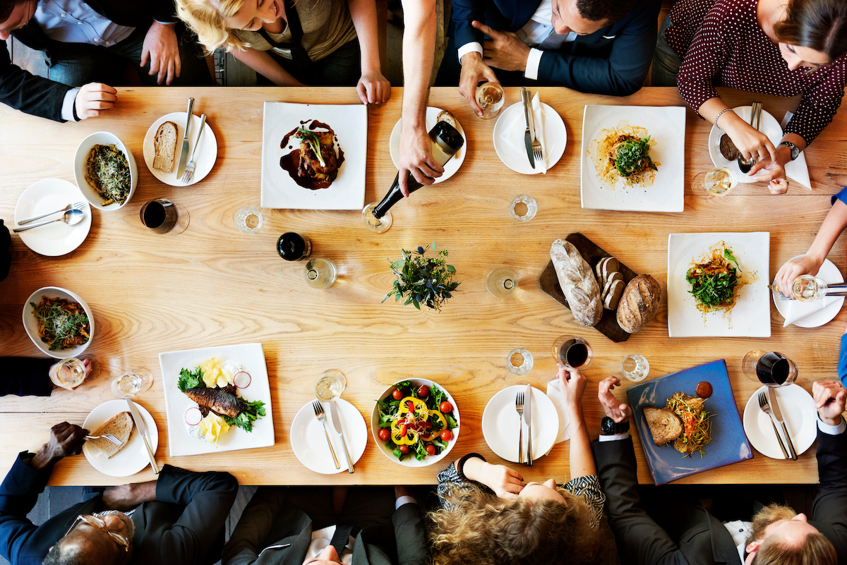 Reunión de agente comercial de alimentación